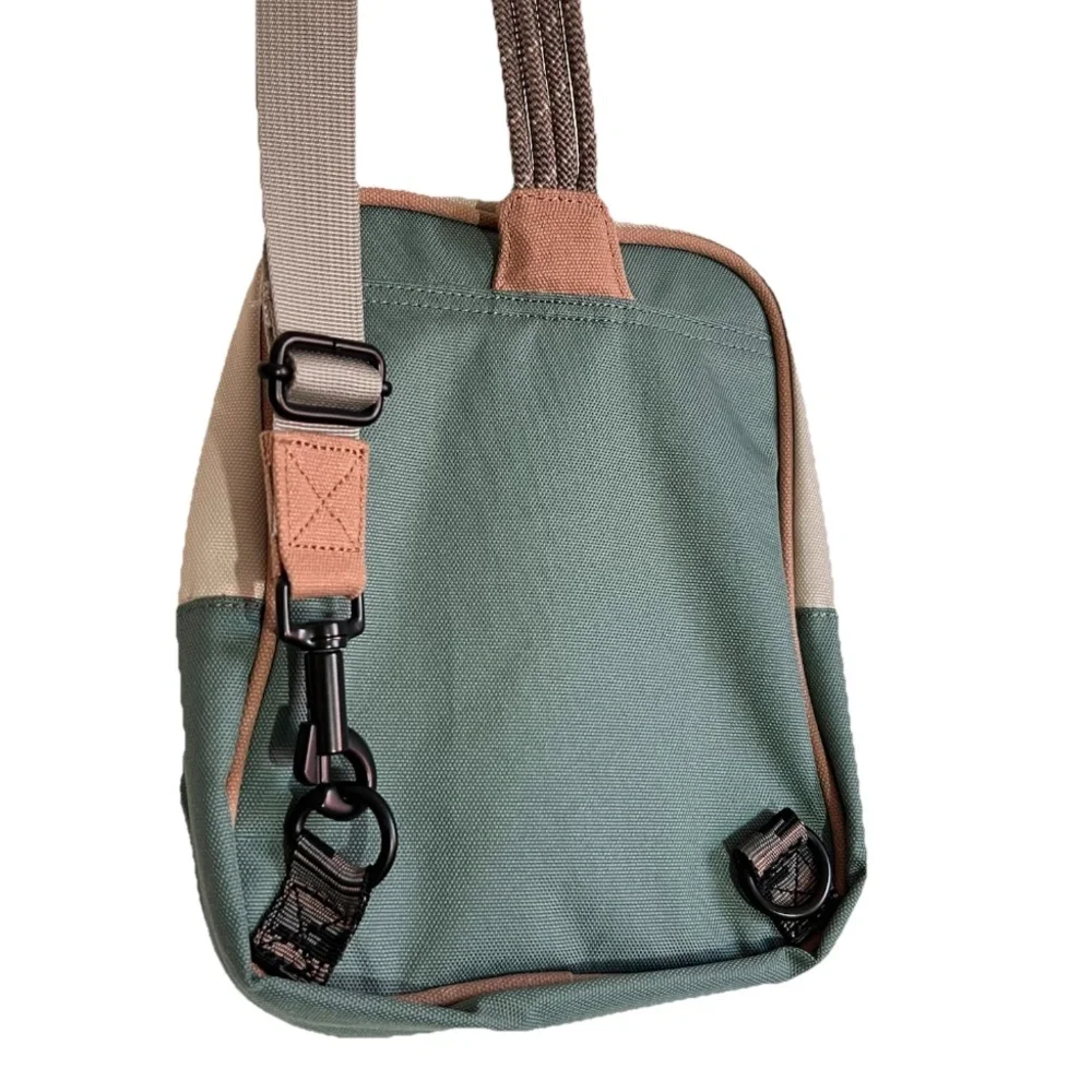 Kavu Green Cream and Brown Crossbody Sling Pack